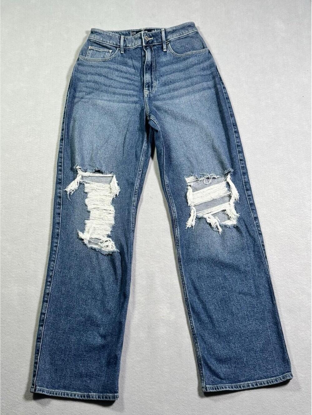 Hollister Women’s Ultra High Rise Distressed Dad Jeans~W 26R